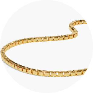 Yellow gold chain necklace