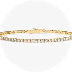Gold tennis bracelet