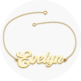 Gold name bracelet