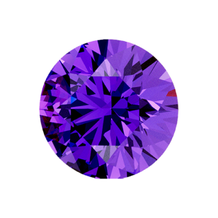 Amethyst round cut birthstone