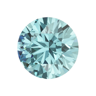 Aquamarine round cut birthstone