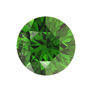 Emerald round cut birthstone