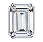 Emerald cut diamond stone