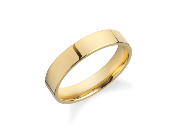 3mm Classic Flat Gold Wedding Band | Eternate