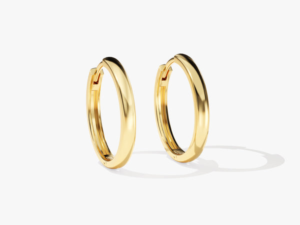 Plain Gold Hoop Earrings, heavy weight EH2 - TaberStudios