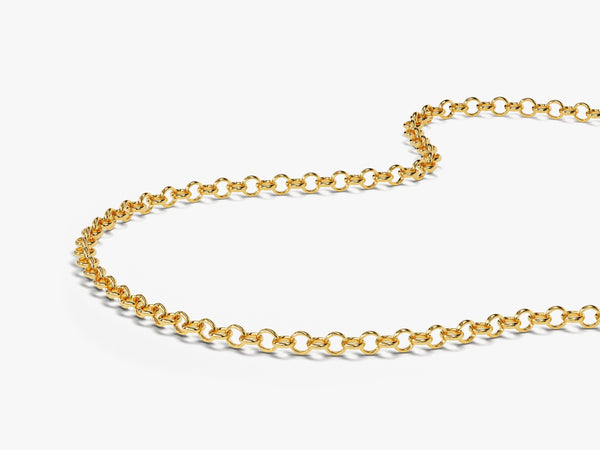 14k Yellow Gold Rolo Chain  Curated Fine Vintage Jewellery – Evorden