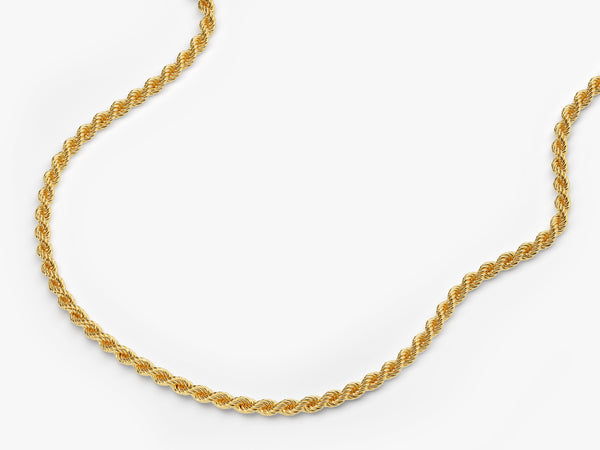 14K Yellow Gold 1.0mm Rope Chain - 18 Chain