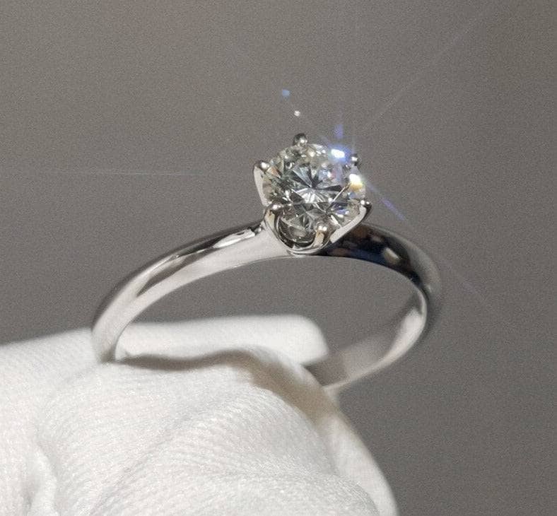 0.50 Carat Moissanite Cluster Ring