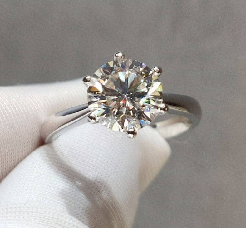 1 Carat, 2 Carat, 3 Carat Diamond Solitaire Ring on Hand | 3 carat diamond, Diamond  engagement rings, Diamond solitaire rings