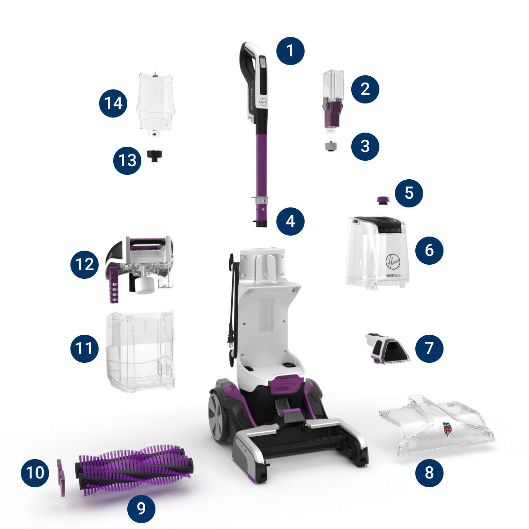 SmartWash PET Complete Automatic Carpet Cleaner parts