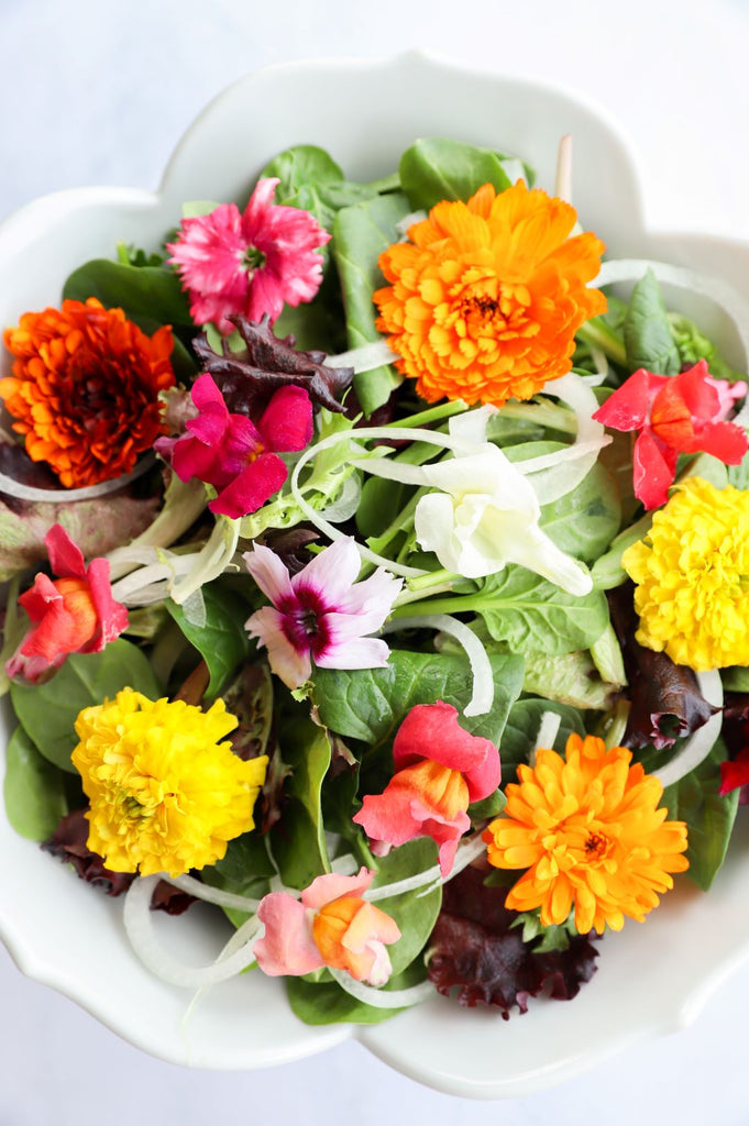 Garden Salad with Edible Flowers Recipe