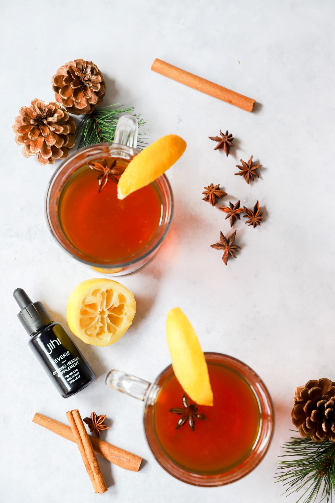 Hot Toddy Mocktail with Jihi Reverie Evening Herbal Supplement
