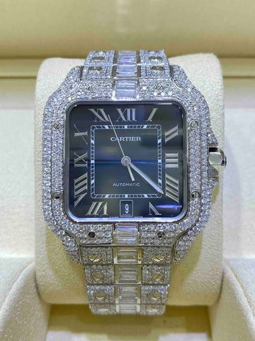 Fully Iced Cartier Watch