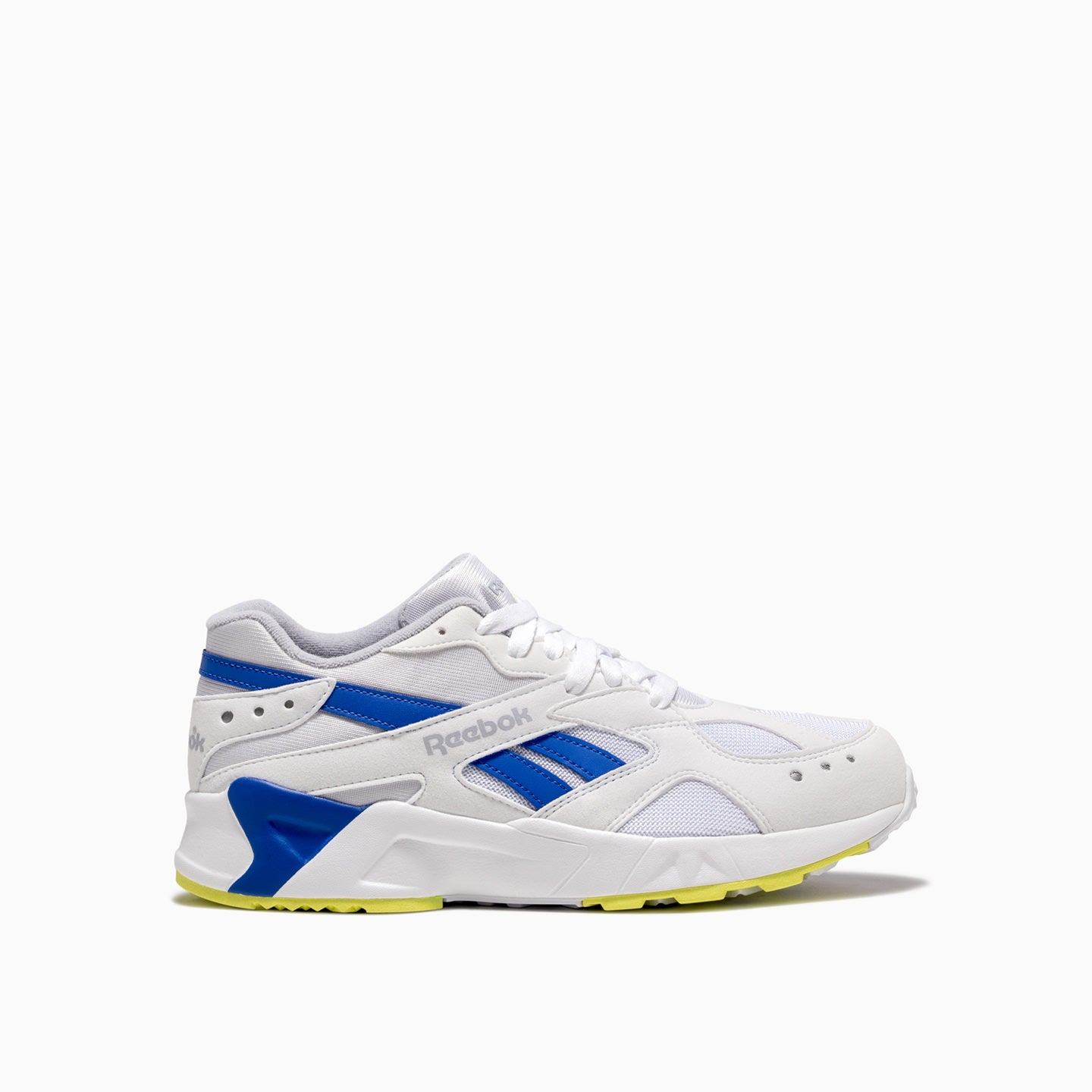 Mens Reebok Aztrek White Cold Grey Crushed Cobalt Neon Lime DV3900 | eBay