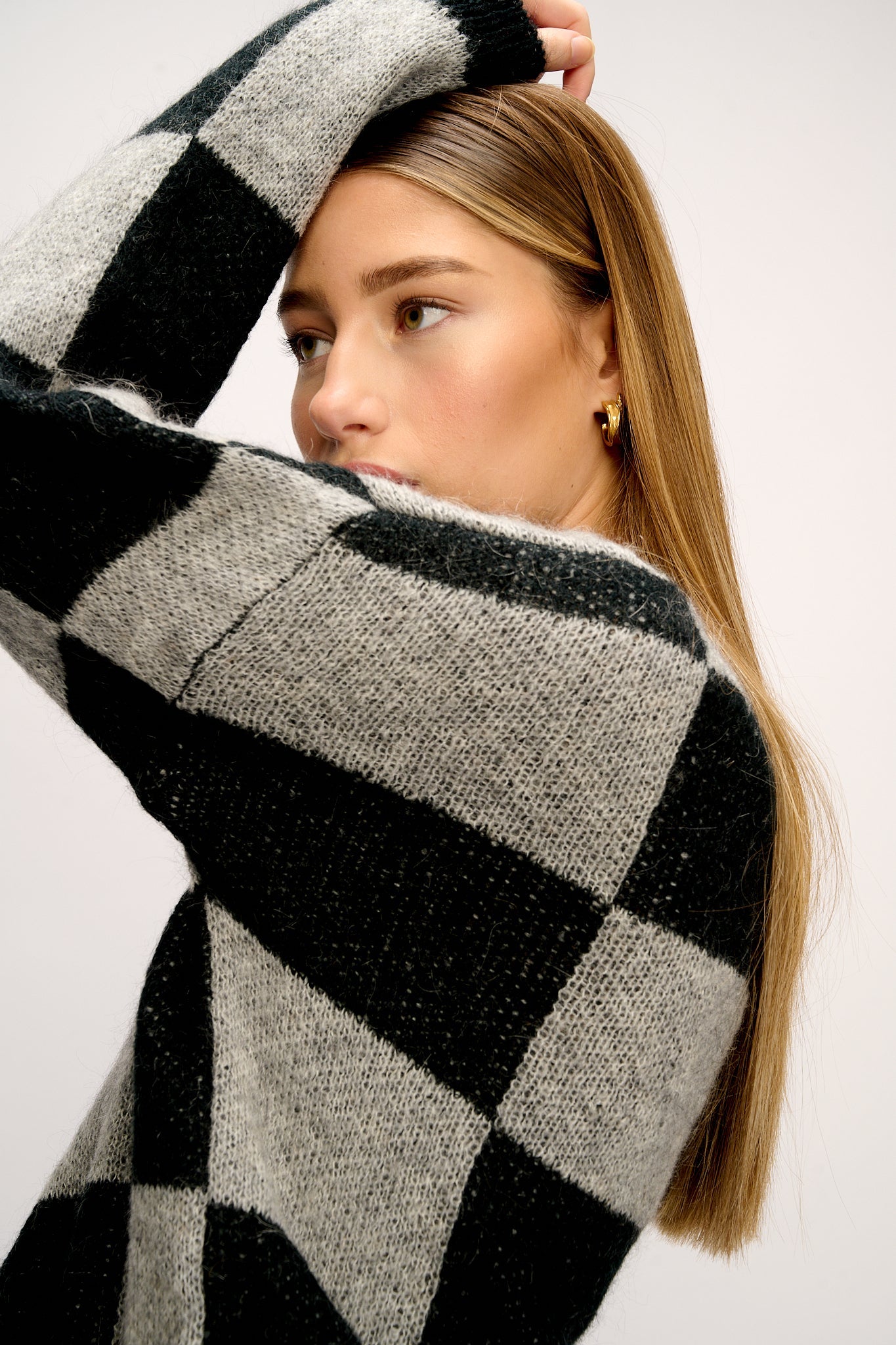 Kiana Knit Sweater Black/Grey - Noellafashion.se product image