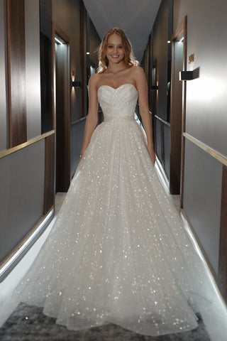 Melanie Lyne 2 Pcs Sequin Gown Open Back Party Wedding Dress Size 6 NWT $395