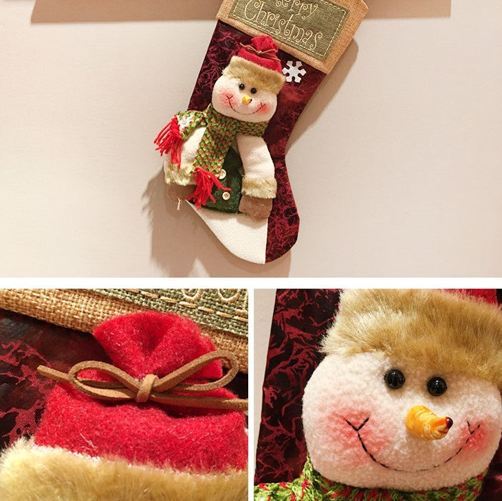 Large Christmas Stocking Candy Gift Socks For Kids Christmas Decorat