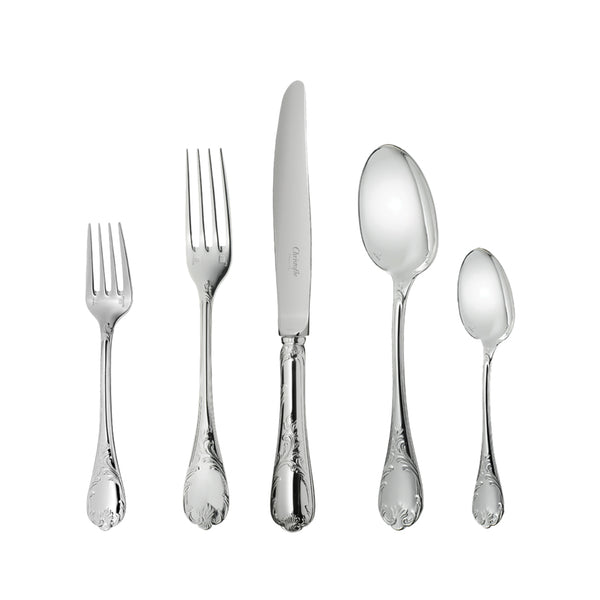 CHRISTOFLE Marly Silver-Plated Five Pieces Flatware Set