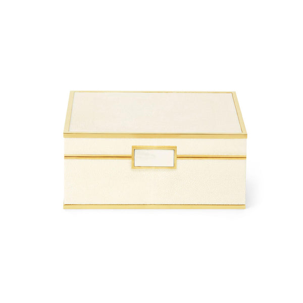 Aerin Classic Shagreen Jewelry Box in Cream