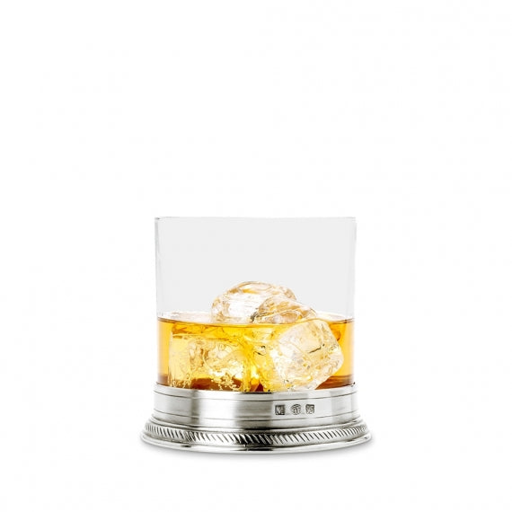 MATCH PEWTER Luisa Double Old Fashioned Glass Set Of 2