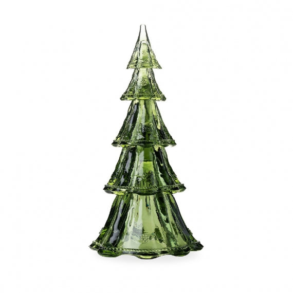 JULISKA Berry and Thread 16 inches Stackable Glass Tree Set Of 5 In Evergreen