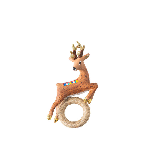 JULISKA Reindeer Napkin Ring Set of 4