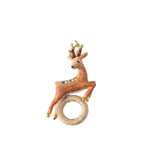 JULISKA Reindeer Napkin Ring Set Of 4