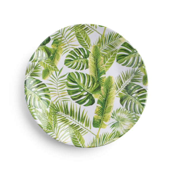 Q SQUARED Palm Melamine Salad Plate Set Of 8
