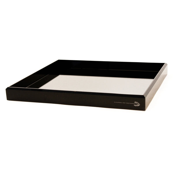 ALEXANDRA VON FURSTENBERG Vanity Cocktail Black Mirror Tray