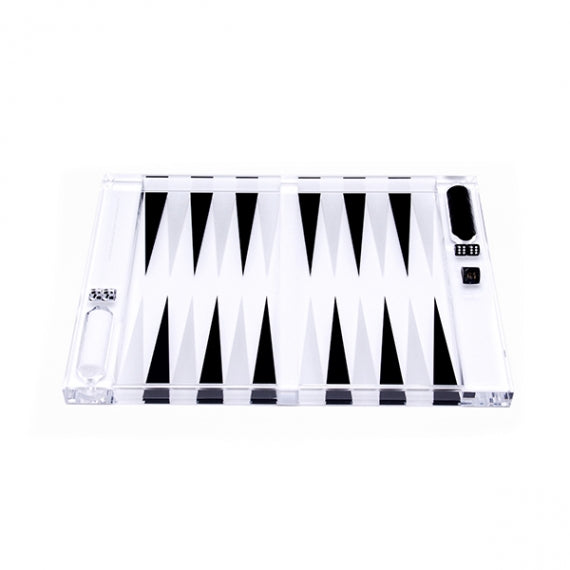 ALEXANDRA VON FURSTENBERG Rockwell Backgammon Set in Black and White