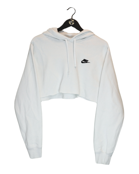 white nike cropped jumper