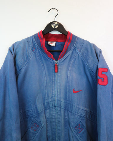 nike denim bomber jacket