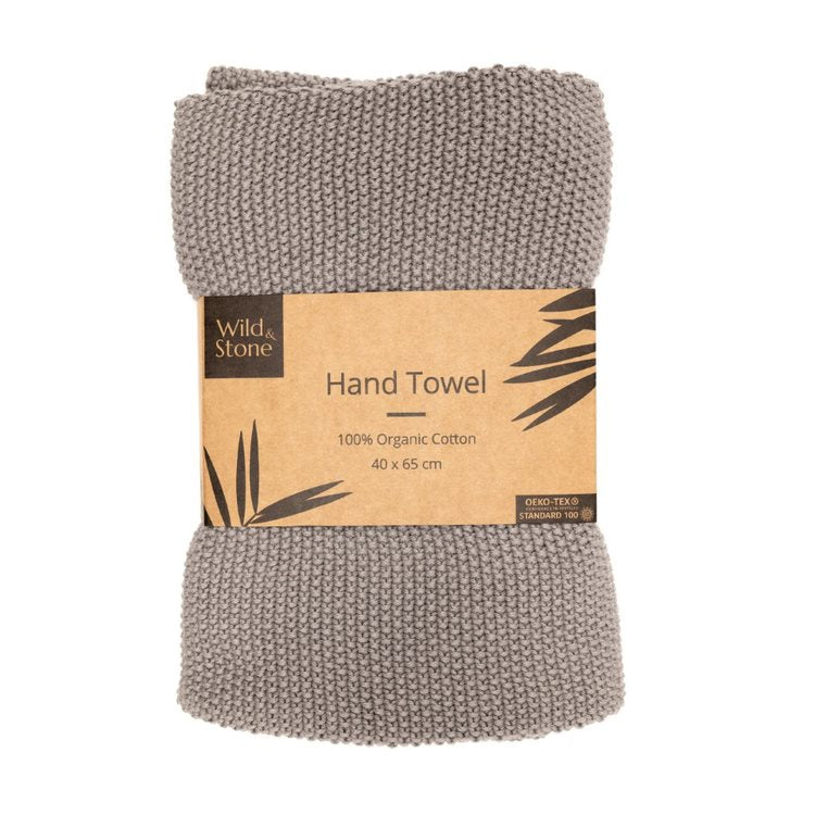 Hand Towel dove grey organic