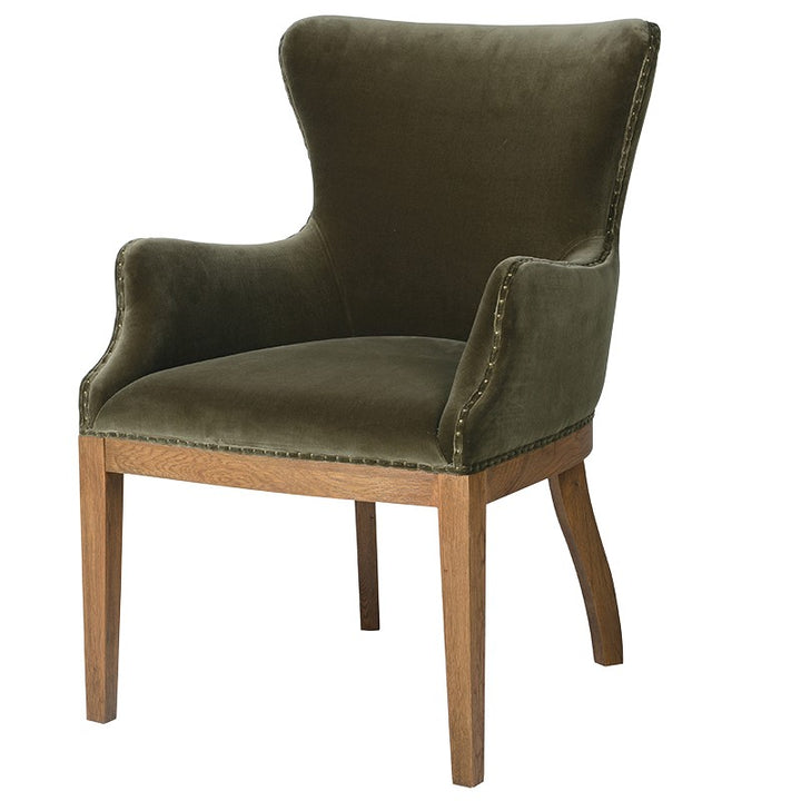 Olive Green Velvet Dining Chair The Orchard Home and Gifts