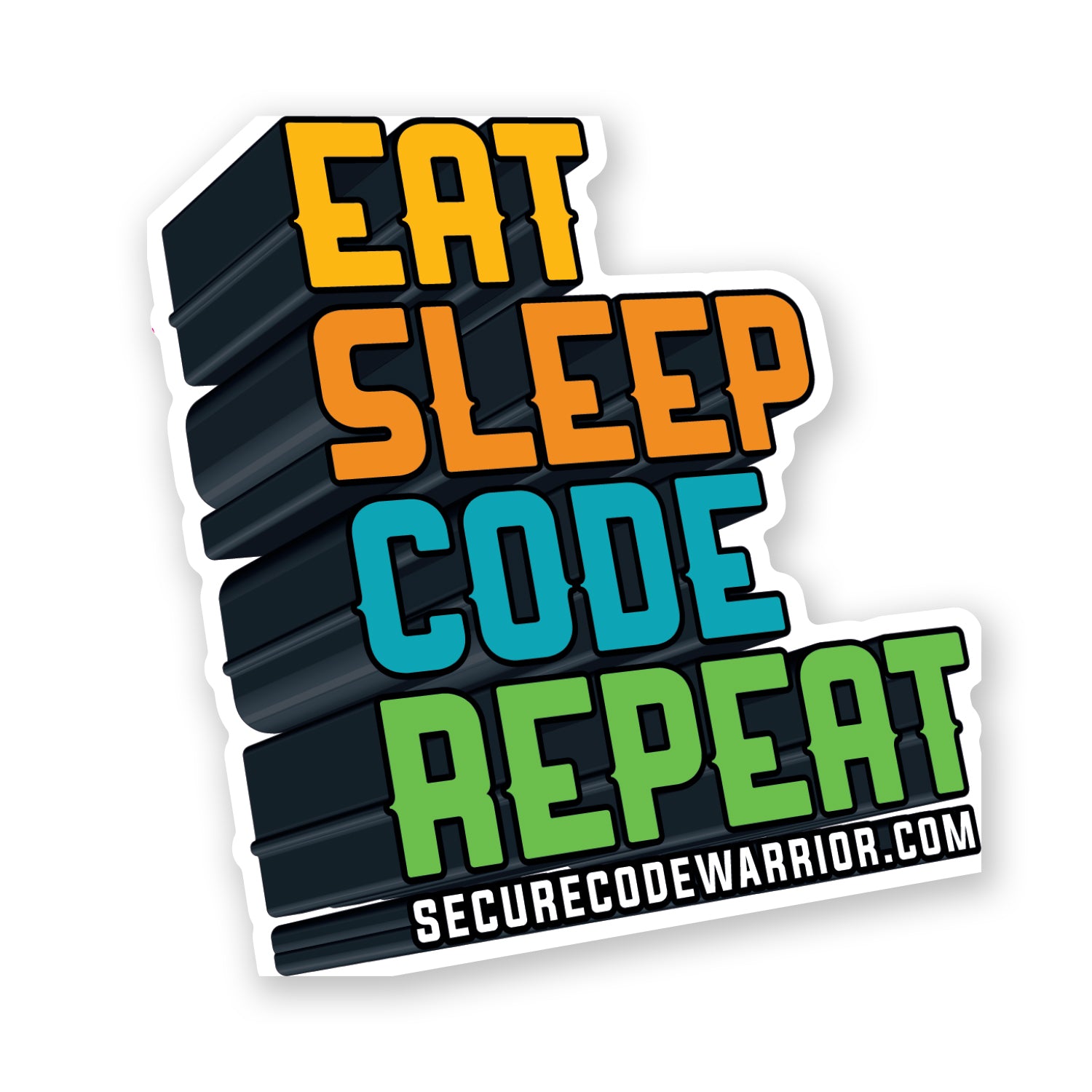 Laptop Decals Eat Sleep Code Repeat Secure Code Warrior Store