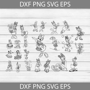 Daisy Duck Mandala Svg, Cartoon Svg, Bundle, Cricut File, Clipart, Svg, Png, Eps, Dxf