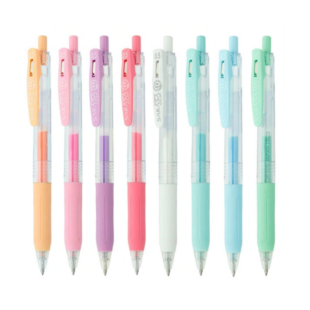 Zebra Sarasa Clip Gel Pen - 5 Milk Color Set - 0.5 mm – IRO