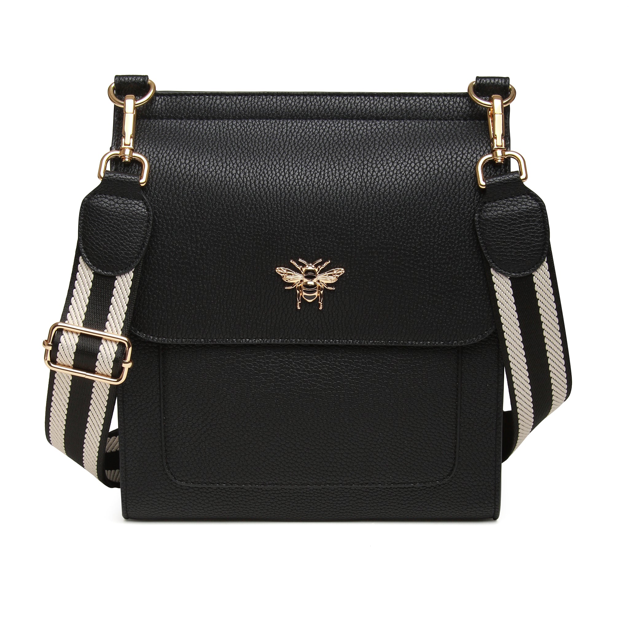 The Black Bloomsbury  British Leather Cross Body Bag – Charlotte Elizabeth