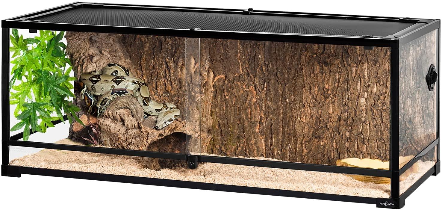 REPTI ZOO 48x18x24 90 Gallon Reptile Tank With Front Opening RK0223