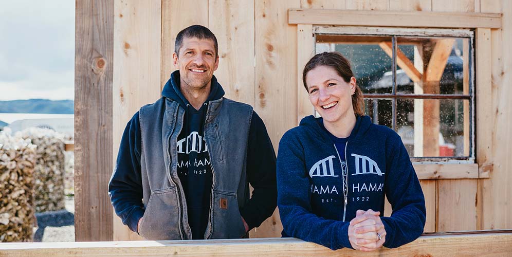 Adam James and Lissa James Monberg from the Hama Hama Company