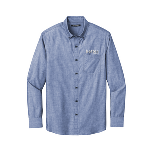 Port Authority® Long Sleeve Chambray Easy Care Shirt