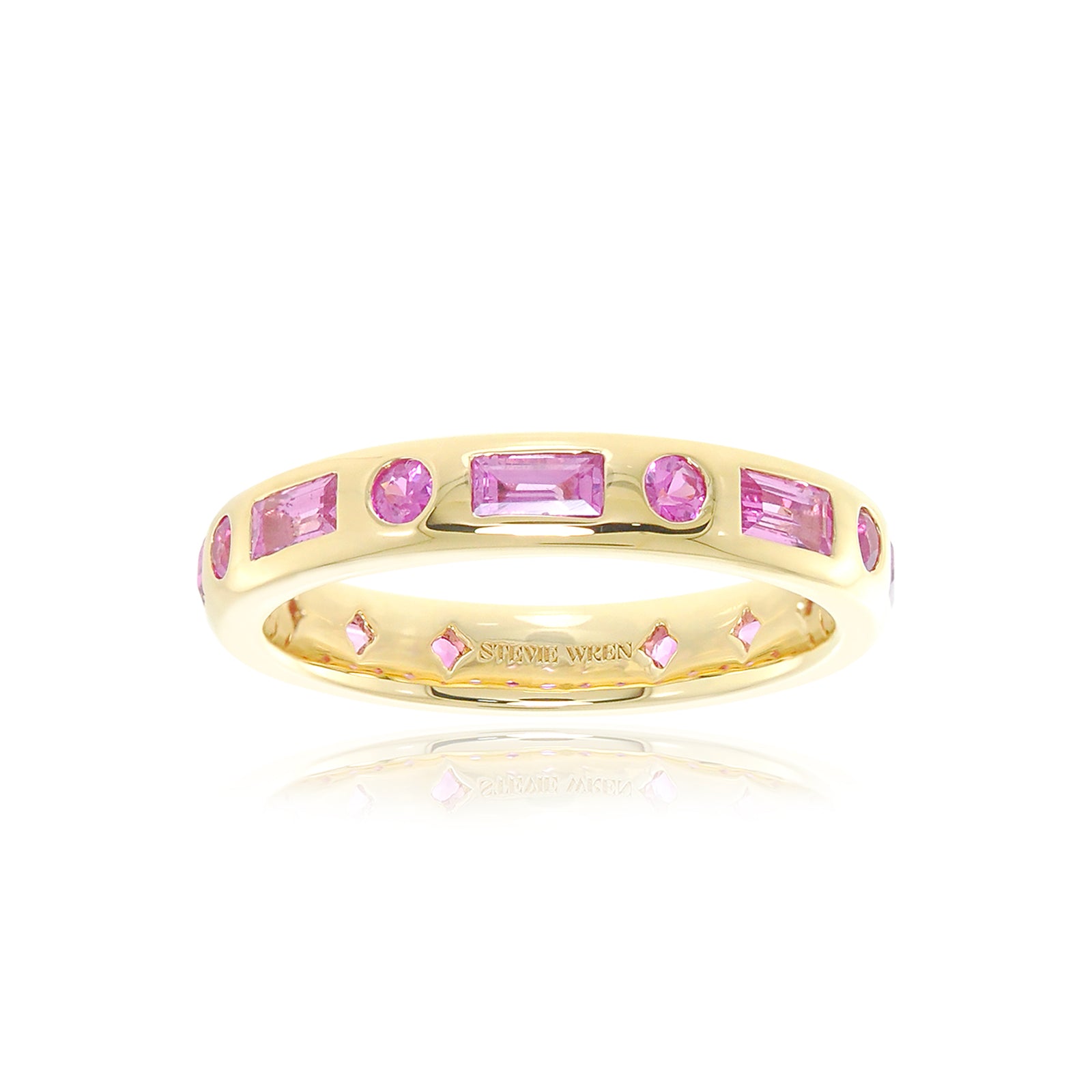 VANBRUUN LOVINA, Eternity Ring with Pink Gemstones