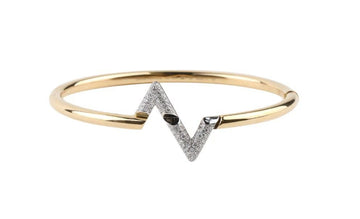 Lv Volt Upside Down Bracelet, Yellow Gold, White Gold And Diamonds