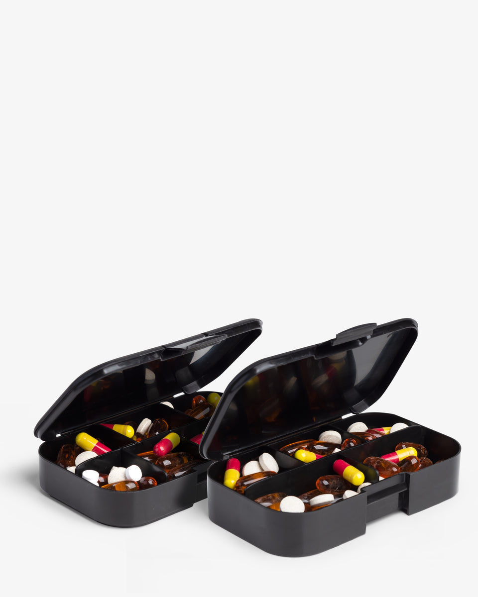 Pill Box Organizer Black