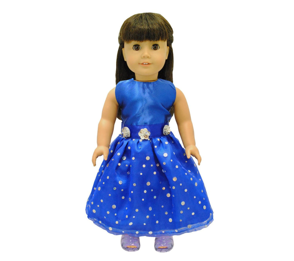 american girl doll blue dress