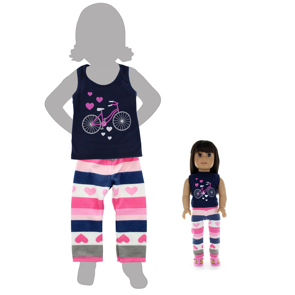 american girl doll pajamas matching