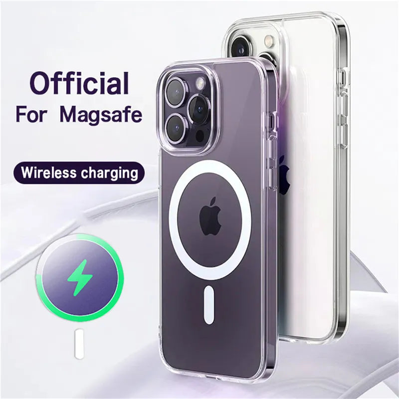 Transparent Magsafe Magnetic iPhone Case