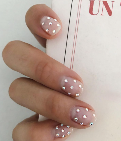 rhinestones nails picture