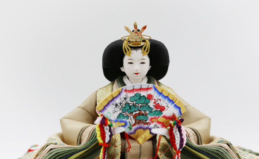 三五親王飾り 極上正絹 切嵌め 清水久遊 158-158 木製金塗平台セット