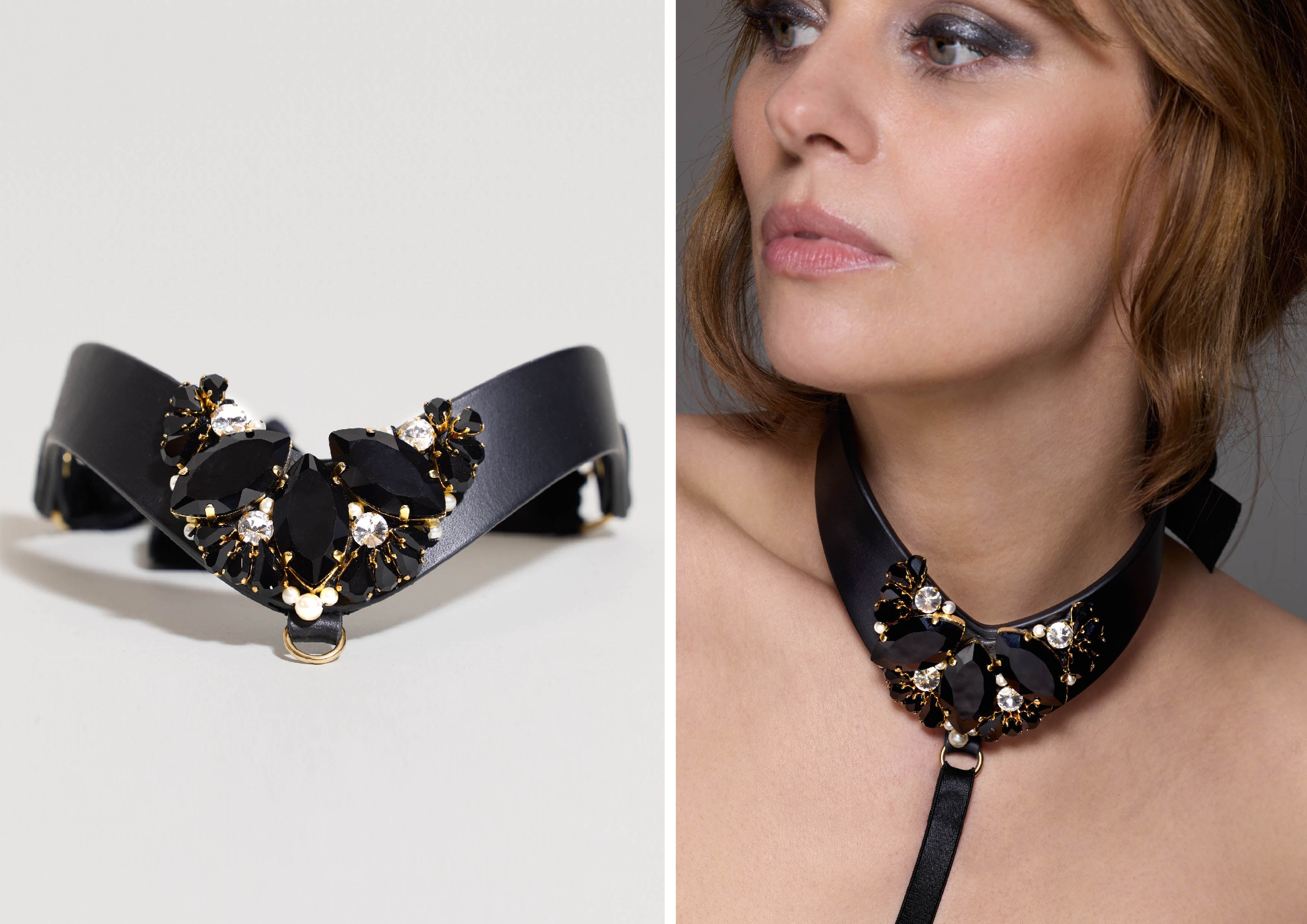 Tatu Couture X Ludovica Martire luxury leather collar accessories 